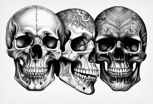 skull on hand tattoo idea