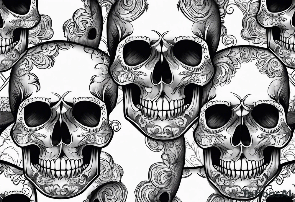 Skulls tattoo idea