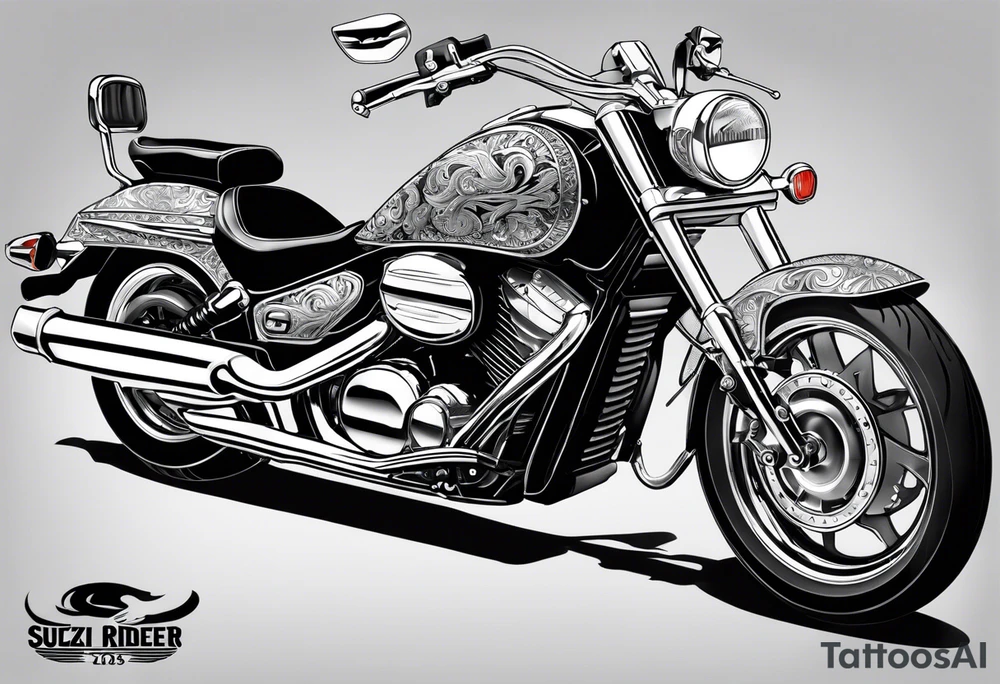 motorcycle suzuki intruder 125cc tattoo idea