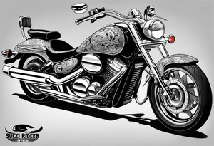 motorcycle suzuki intruder 125cc tattoo idea