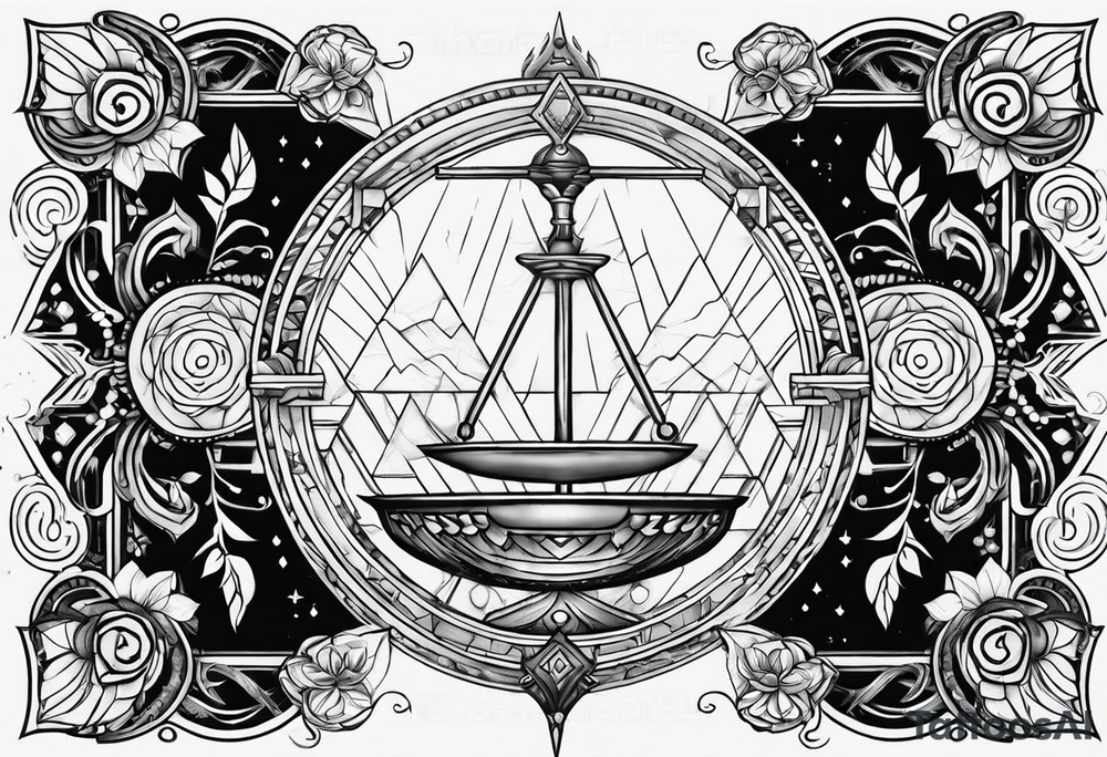 symbol of balance and temperance tattoo idea