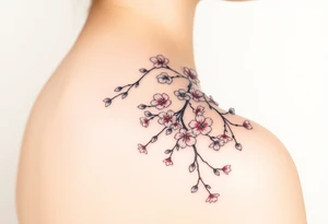 Cherry blossom vining tattoo idea