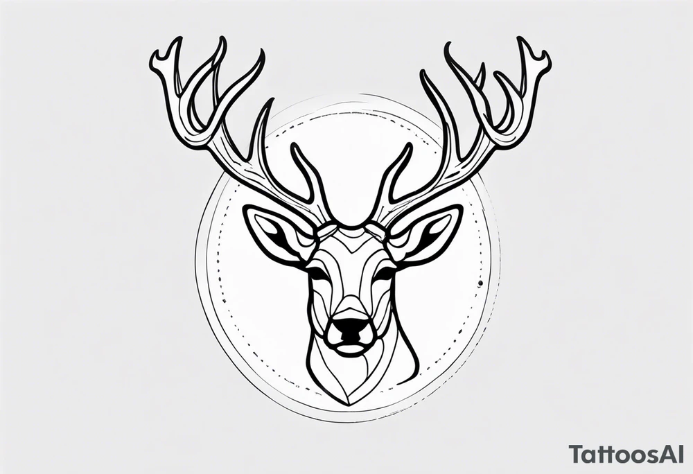 Reindeer antlers tattoo idea