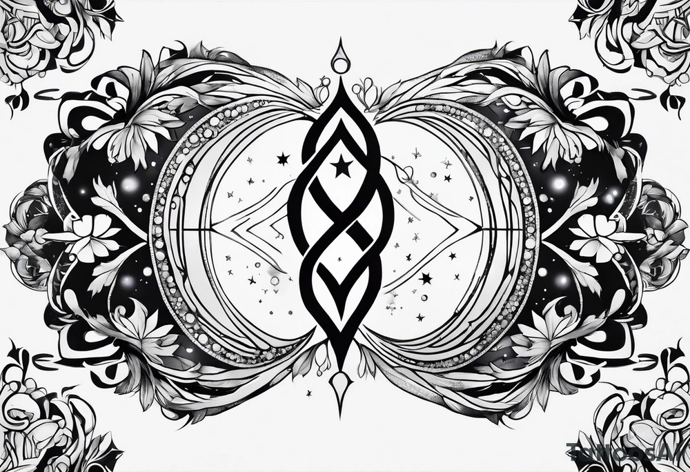 galaxy as an infinity symbol tattoo idea