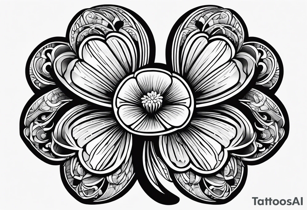 4 leaf clover tattoo idea