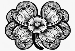 4 leaf clover tattoo idea