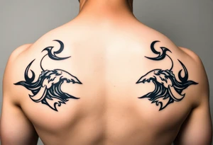 tribal wave patterns tattoo idea