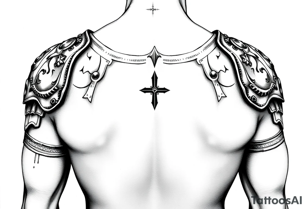 Mid-evil
 Shoulder plate armor tattoo idea