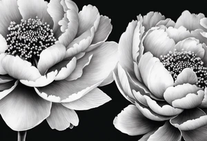 Closed peonies tattoo idea