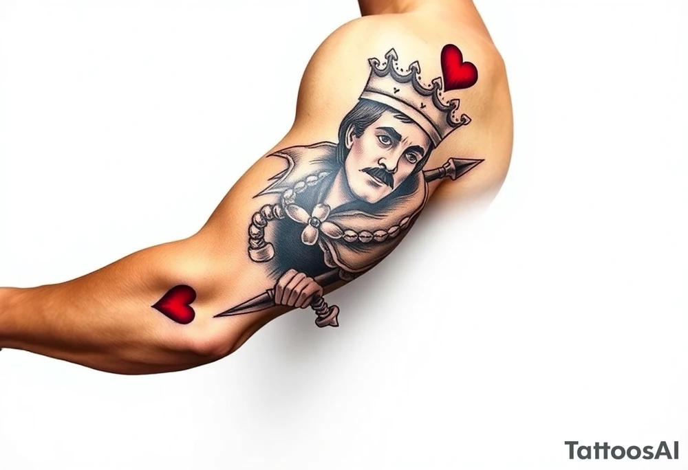 king of hearts tattoo idea