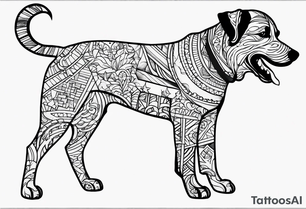 Dog murdering tattoo tattoo idea