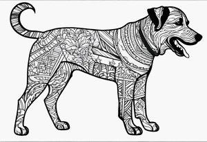 Dog murdering tattoo tattoo idea