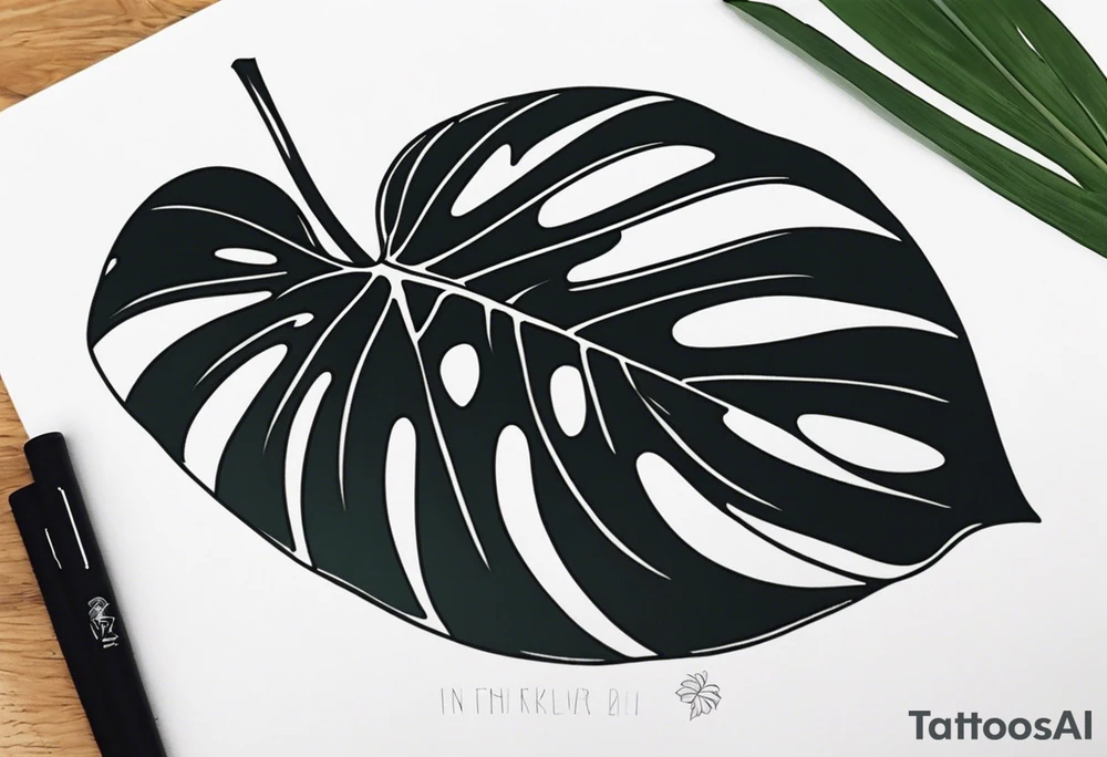 Growing monstera tattoo idea