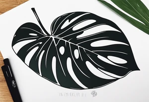 Growing monstera tattoo idea