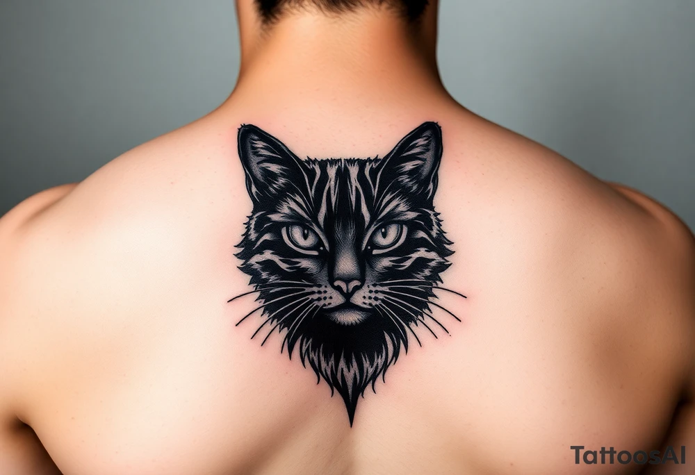 black cat tattoo idea