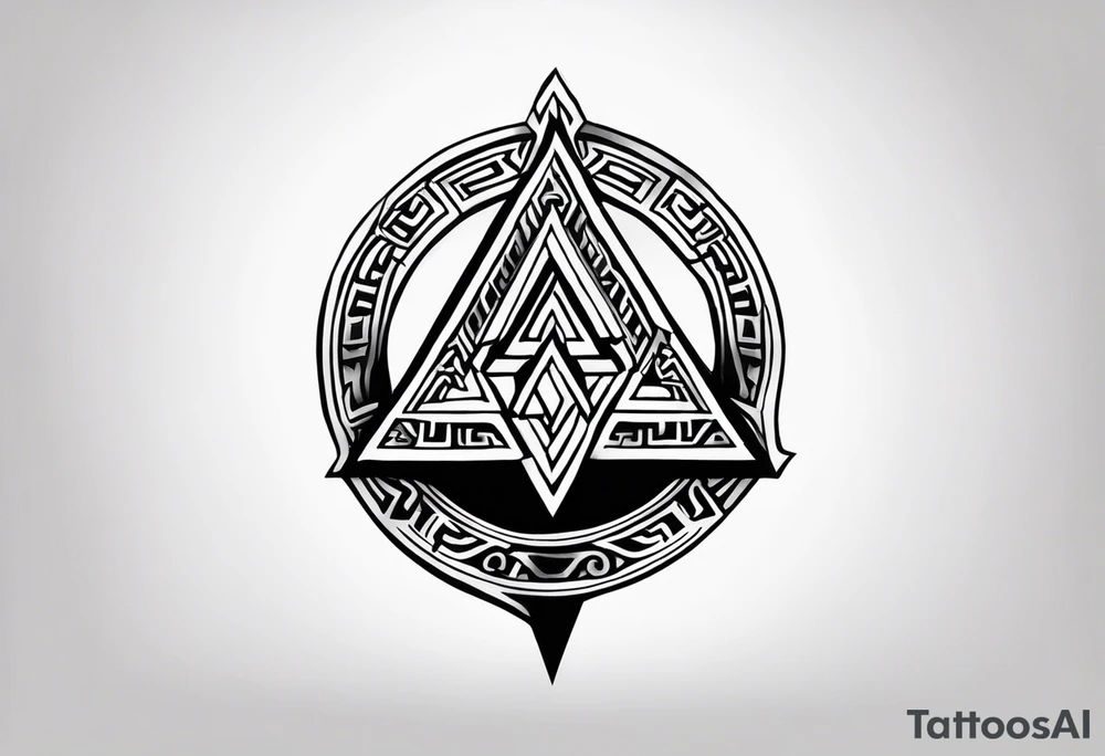 Valhalla sword shield valknut tattoo idea