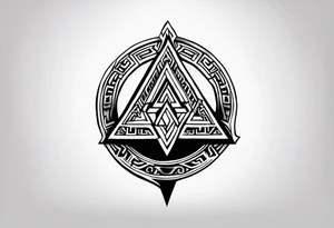 Valhalla sword shield valknut tattoo idea