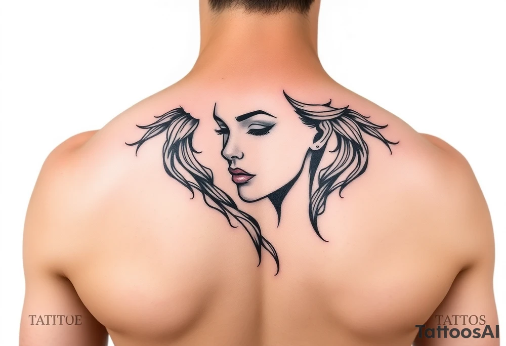 Simple abstract feminine tattoo tattoo idea