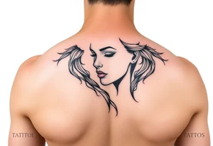 Simple abstract feminine tattoo tattoo idea