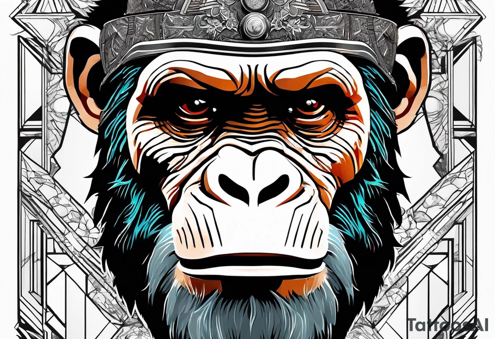 Caesar from the movie planet of the apes tattoo idea