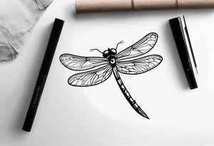 dragonfly outline tattoo idea