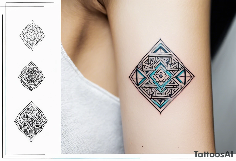 TVery small tattoo that connects to Kazhakstan heritage tattoo idea