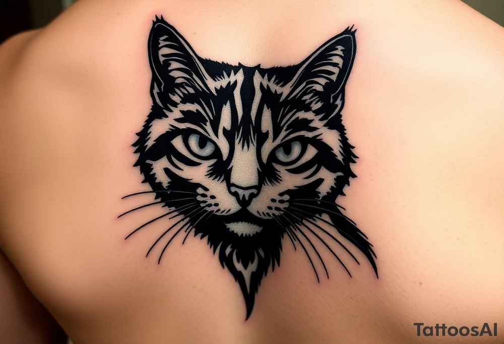 black cat tattoo idea