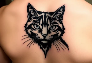 black cat tattoo idea