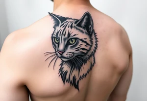 black cat tattoo idea