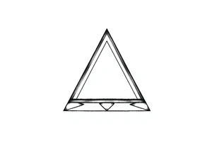 I want triangle. Spirit mind and body. Three triangles with same width and height. The first will be slightly offset to the right and the second slightly busunuty down tattoo idea