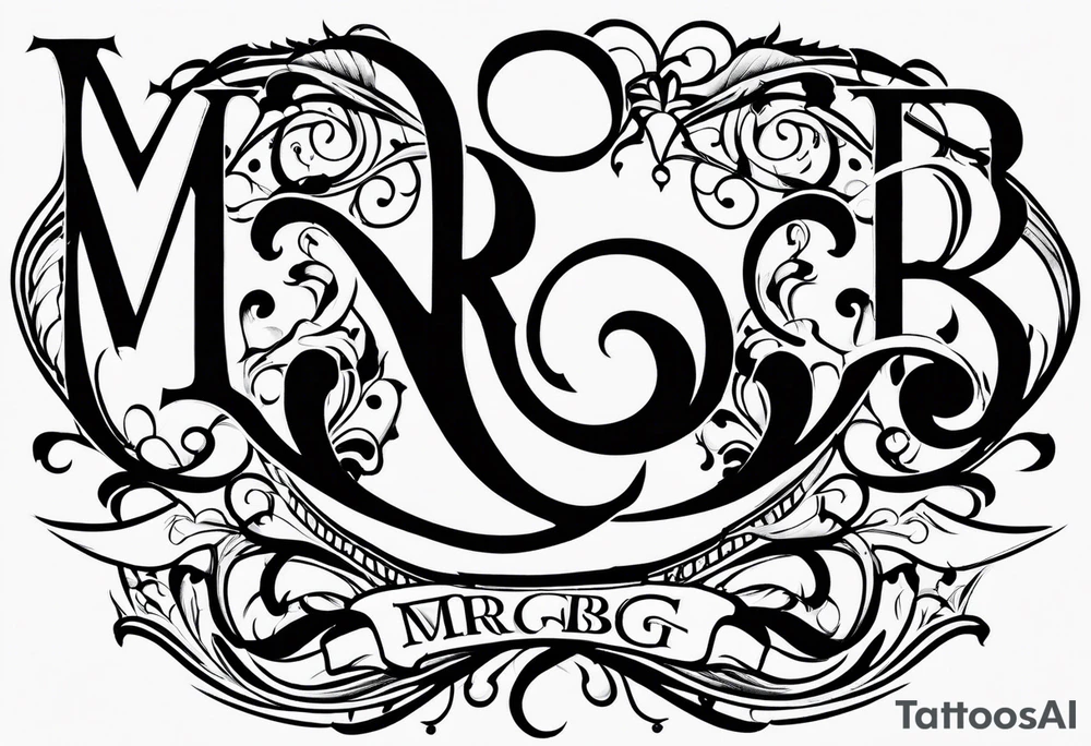 letters: "MRBG" tattoo idea