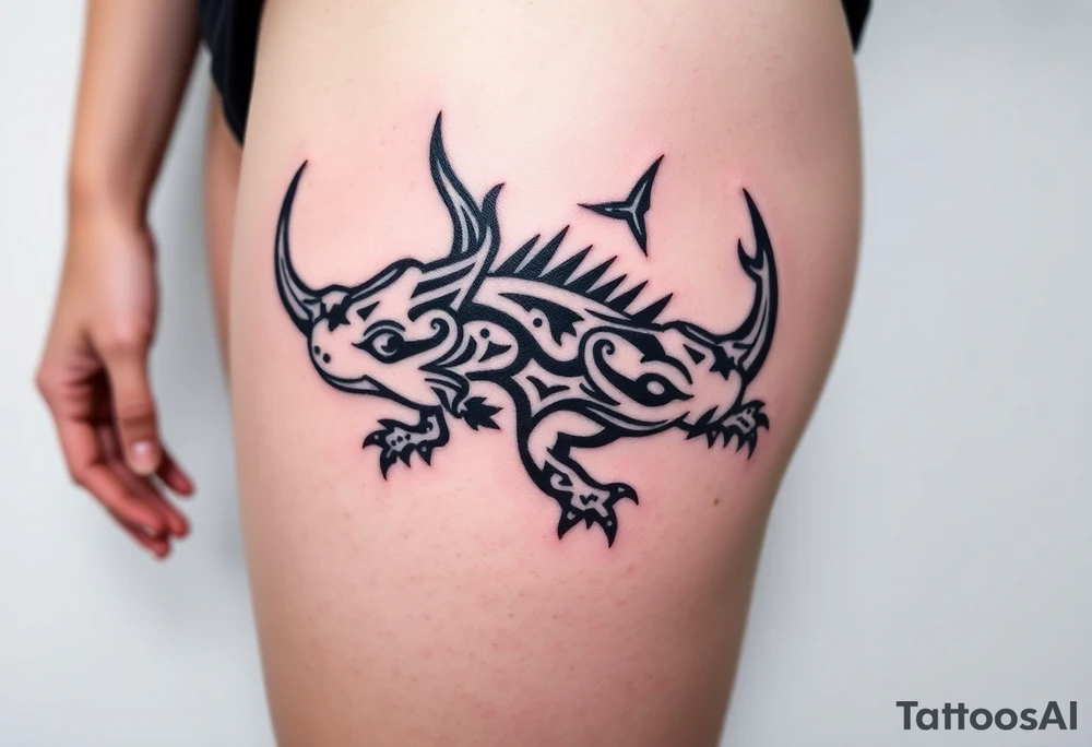 axolotl tattoo idea