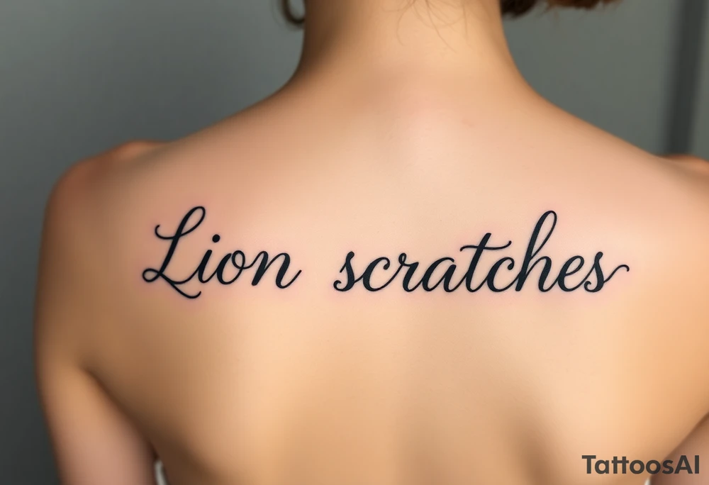 Lion scratches tattoo idea