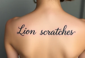 Lion scratches tattoo idea