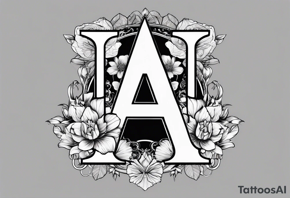 the letters A W R tattoo idea