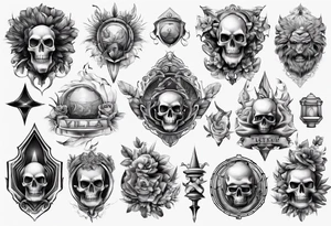 luxury villa tattoo idea