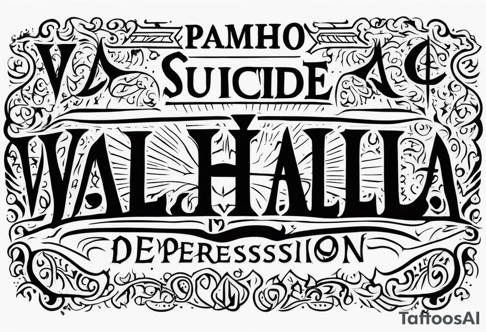 Valhalla  ptsd suicide Deppression tattoo idea