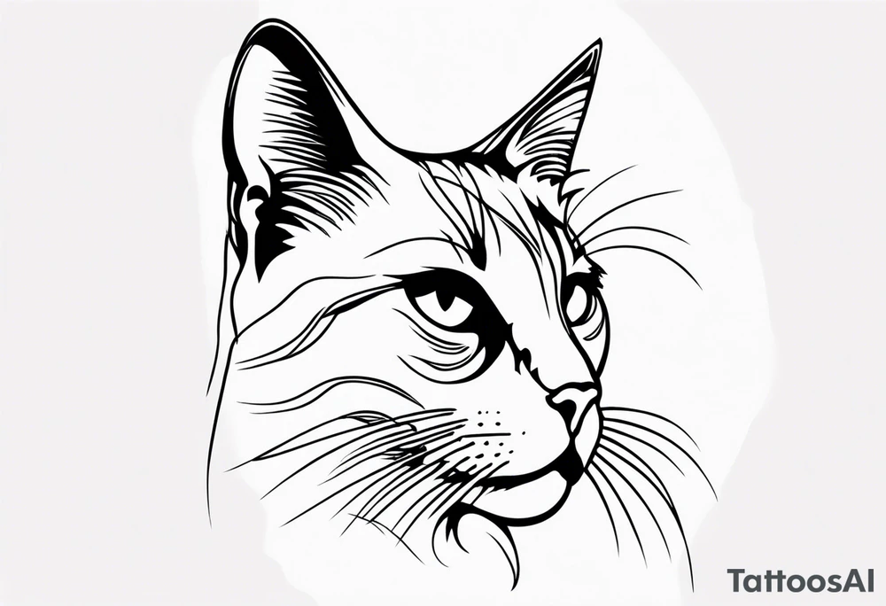 Katze mit Schnurbart tattoo idea
