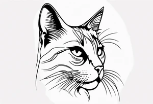 Katze mit Schnurbart tattoo idea