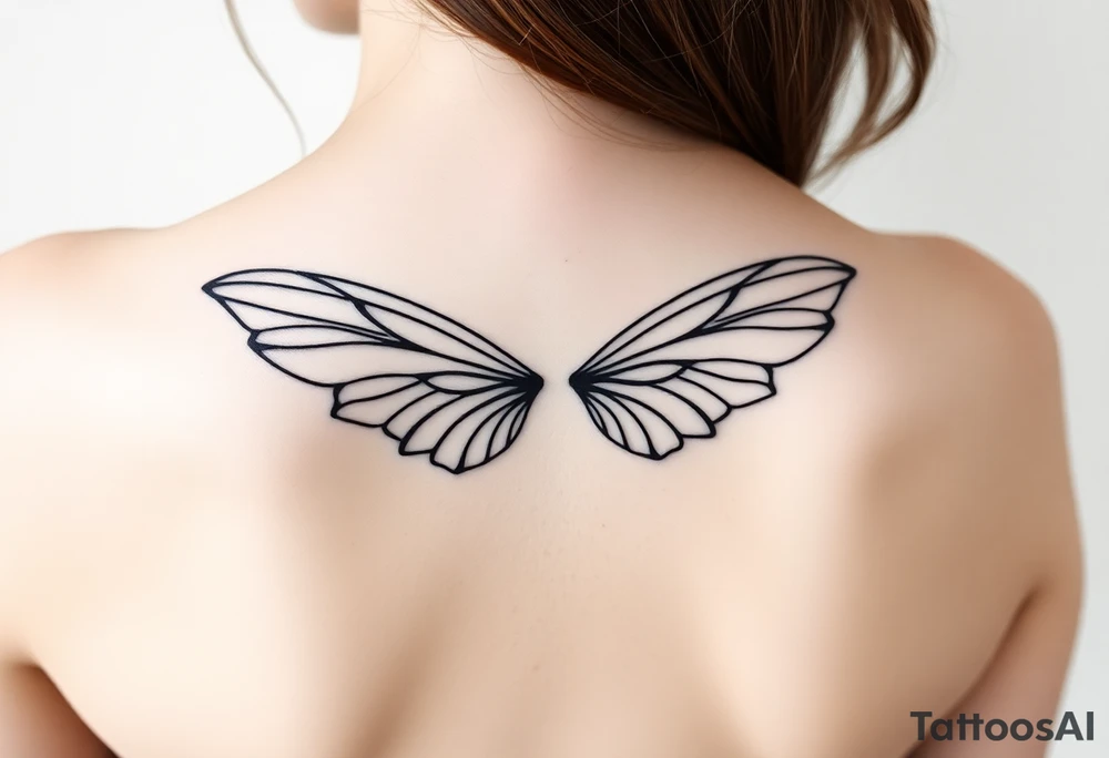 Dark fairy wings tattoo idea