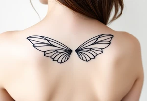 Dark fairy wings tattoo idea