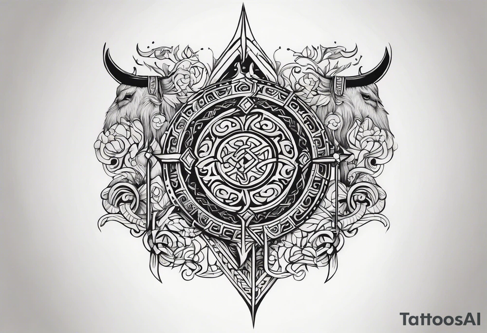 Viking symbols tattoo idea