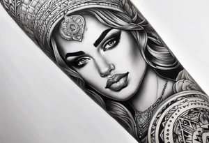 Robert dinero themed arm sleeve tattoo idea
