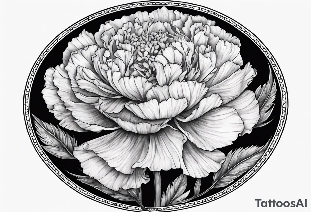 Full moon carnation tattoo idea