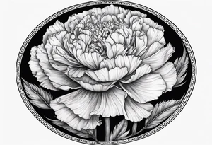 Full moon carnation tattoo idea