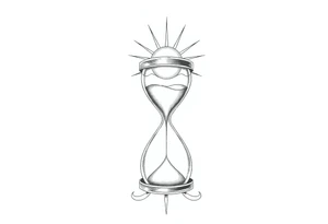 live with what you have and enjoy it to the fullest, hourglass, sun shines down tattoo idea