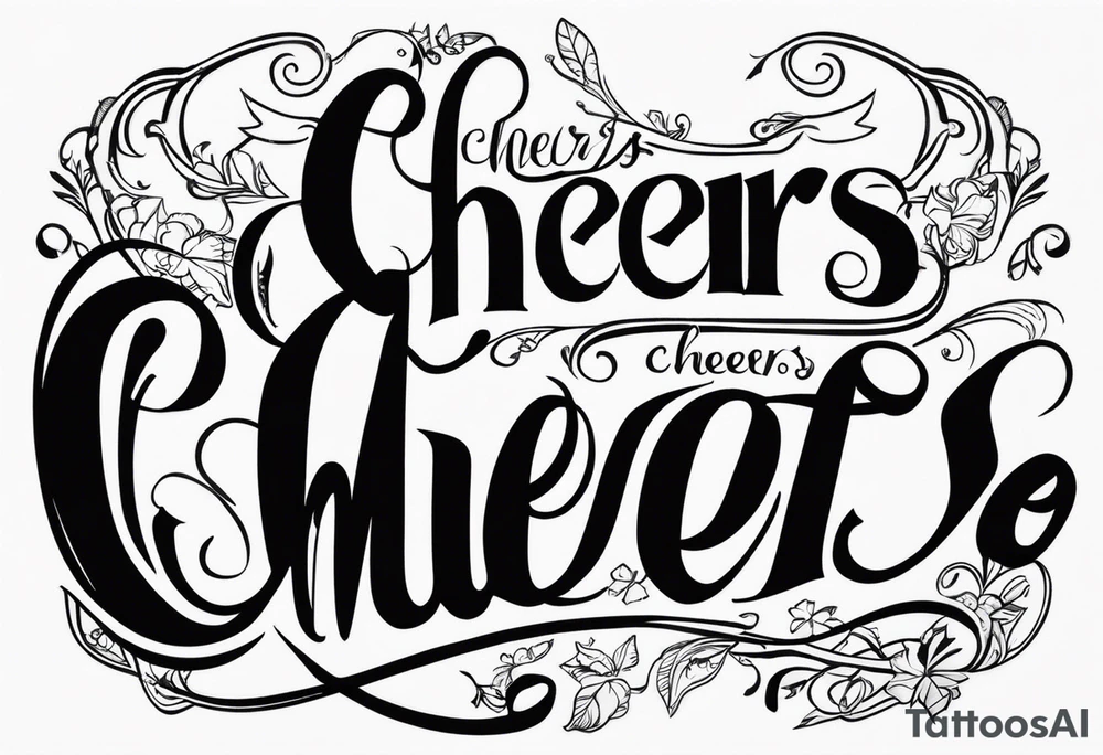 Cheers Mate text, armband +Cancer Ribbon tattoo idea