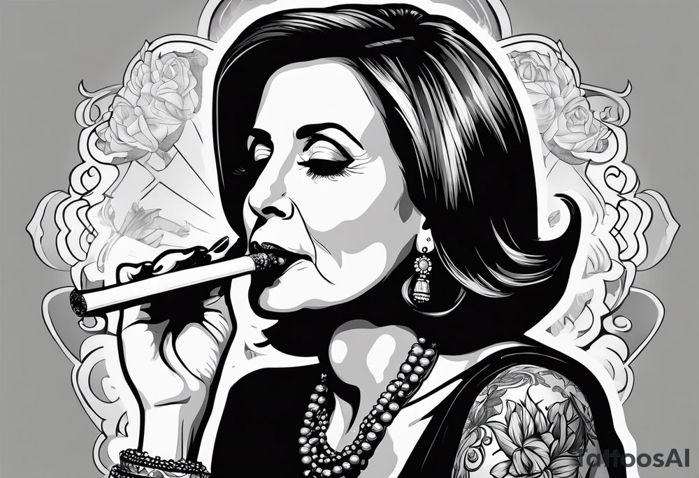 nancy pelosi smoking cigarette tattoo idea
