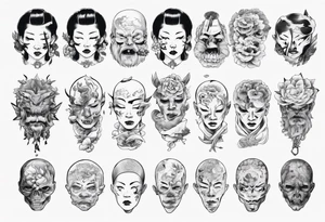 A severed head tattoo idea