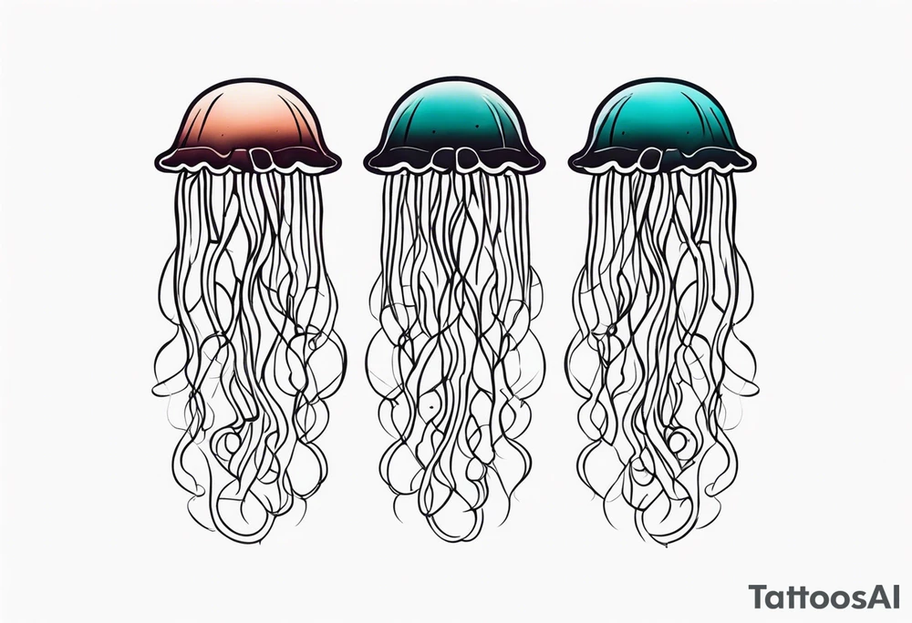 traditional style jellyfish tattoo idea